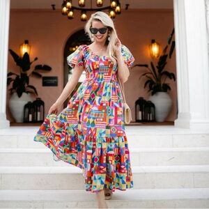 Show-Stopper!  Colorful Antonio Melani dress medium (looks good on anyone!)